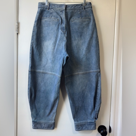 Tibi Women’s Sculpture Mid Rise Tapered Denim Pants Leg Blue Jeans Sz 31 - Picture 3 of 11